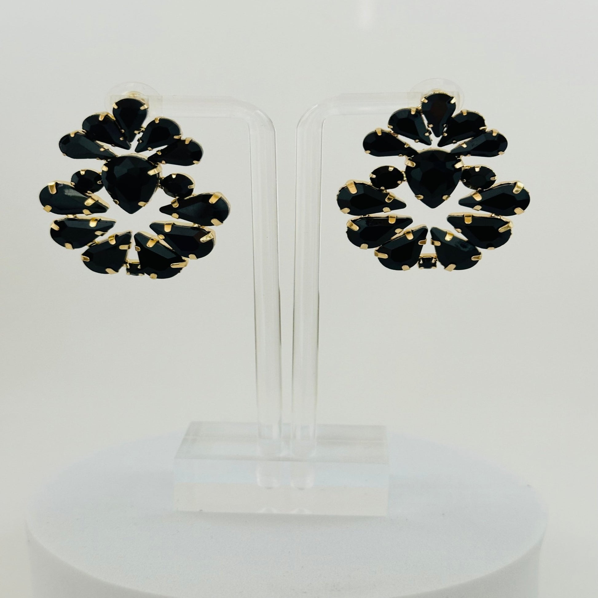 Black stud earrings 