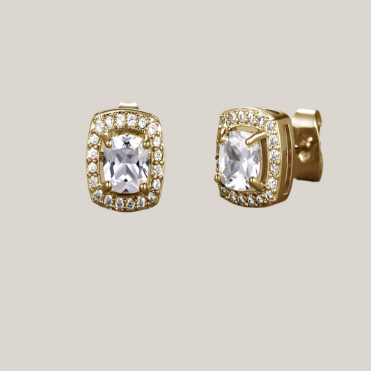 Gold  diamond stud earrings