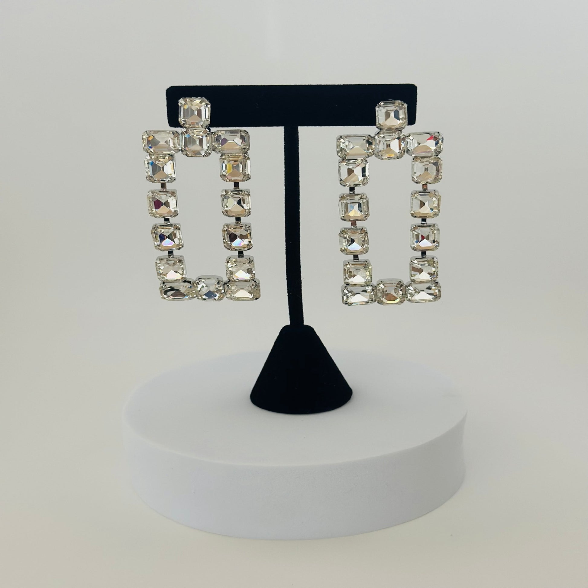 Rhinestone drop earrings