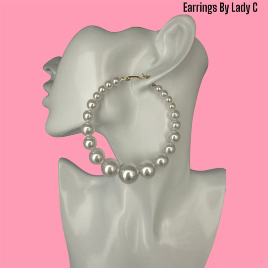 Elegant Pearl Hoop Earrings – Timeless Style for Every Occasion"