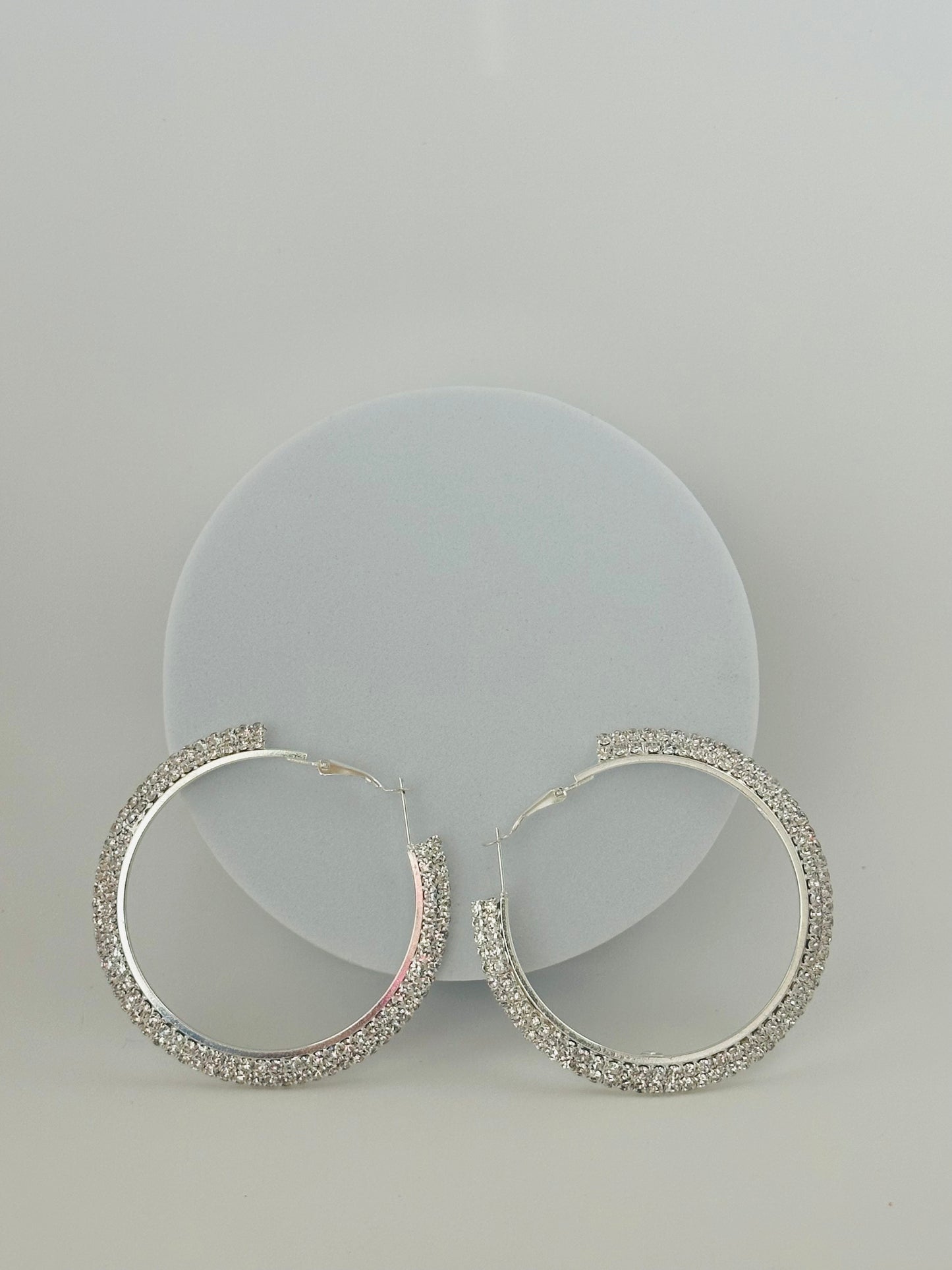 Glimmering Crystal Hoops