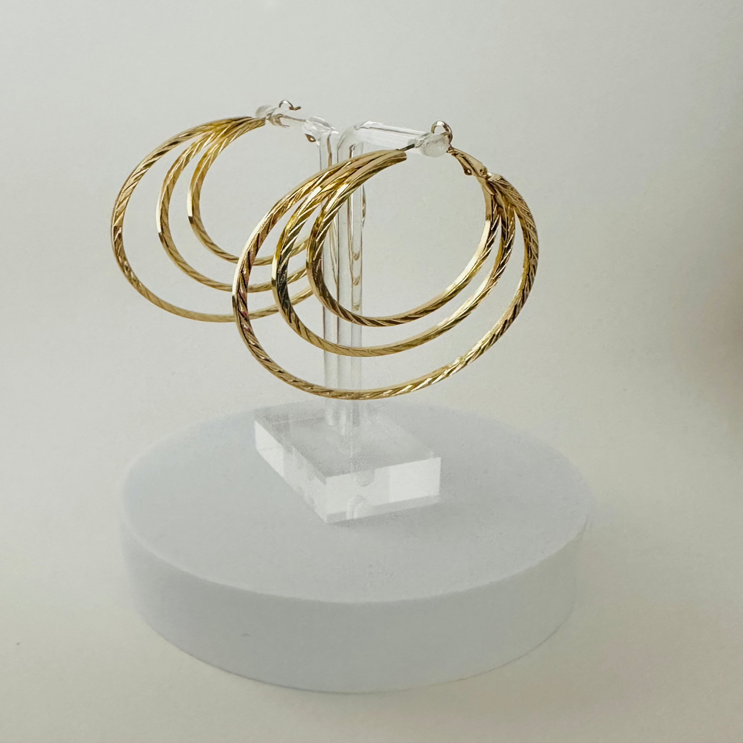 Gold Hoop Earrings Alloy
2.36 inches width 