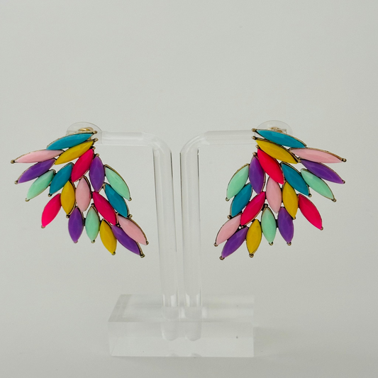 Multi color stud earrings 