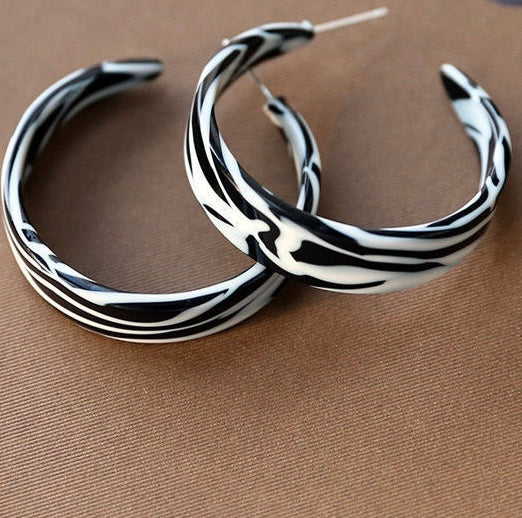 Wild Zebra Hoops