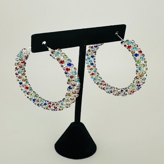 Rhinestone Hoop Earrings – Sparkling & Elegant Jewelry