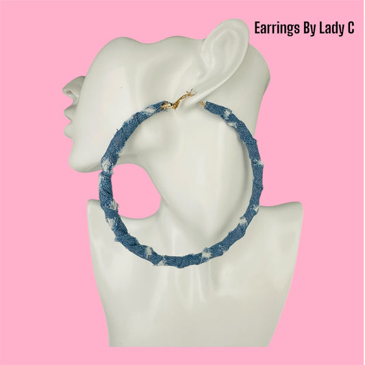 Denim Dreams Hoops – Trendy, Stylish Hoop Earrings for Every Look