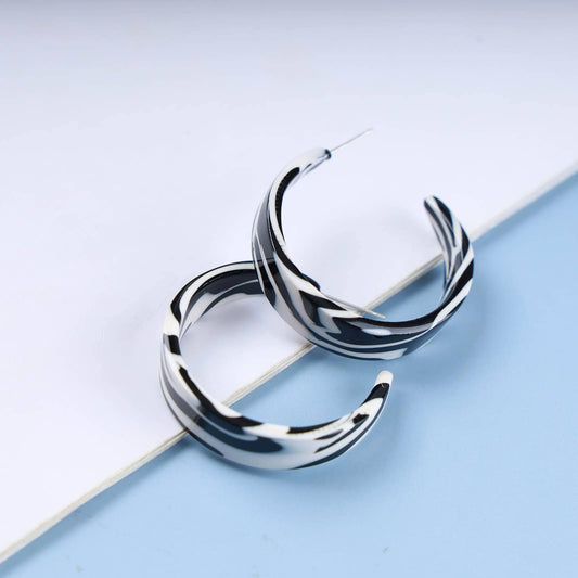 Wild Zebra Hoops