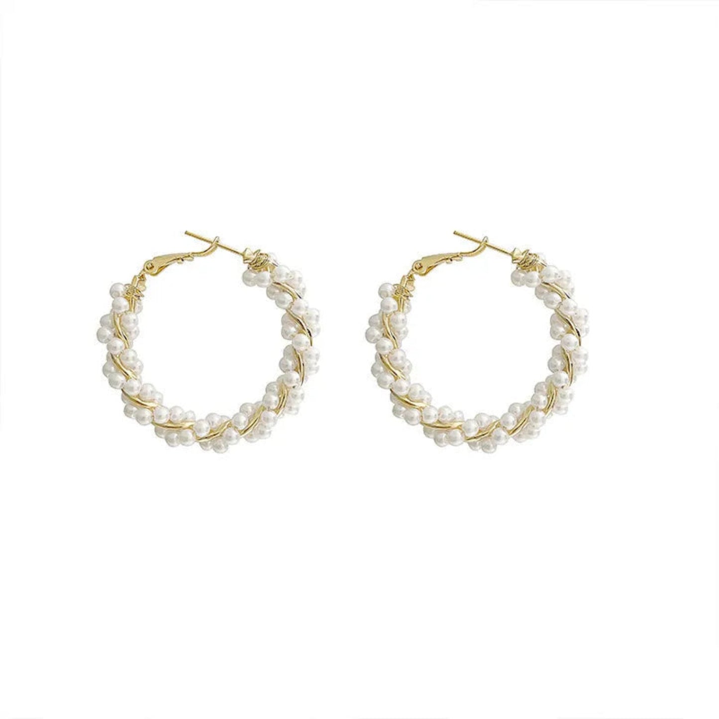 Pearl hoop earrings Alloy
1.57 inches
0.46 oz