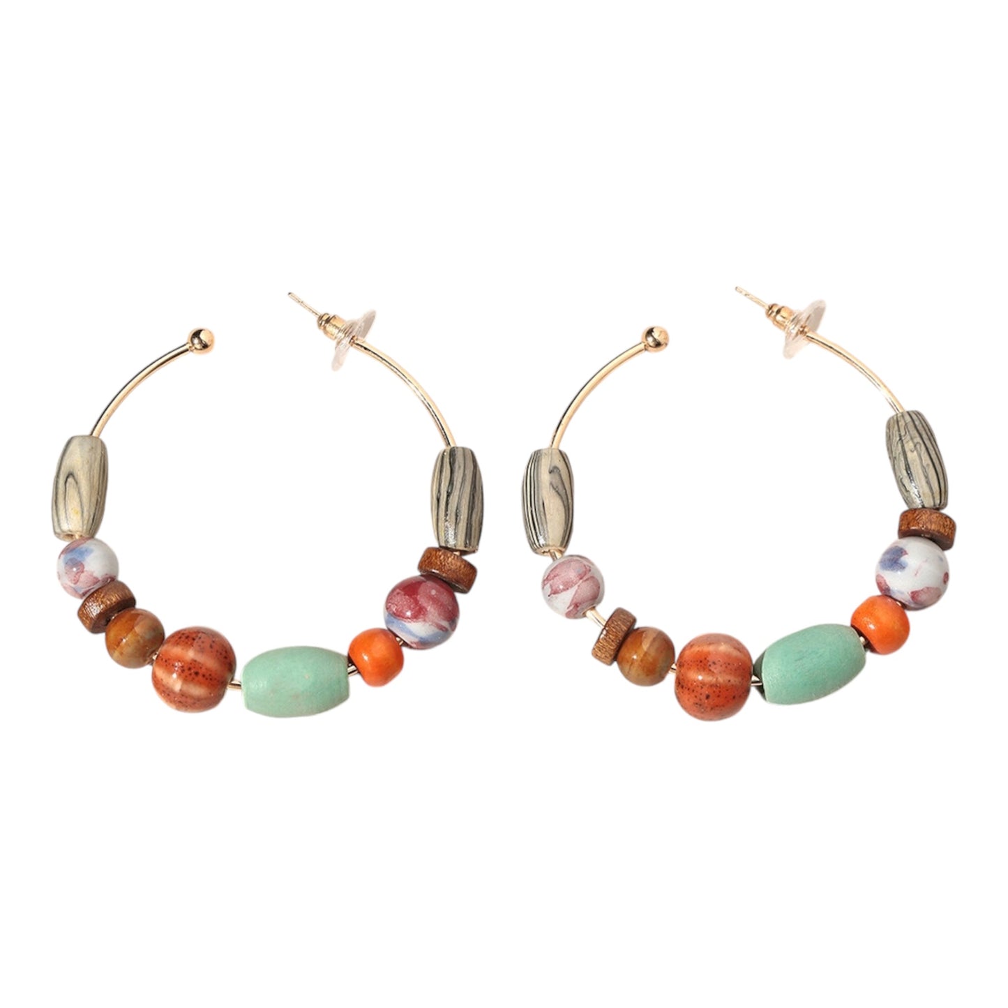 Beaded  hoop earrings