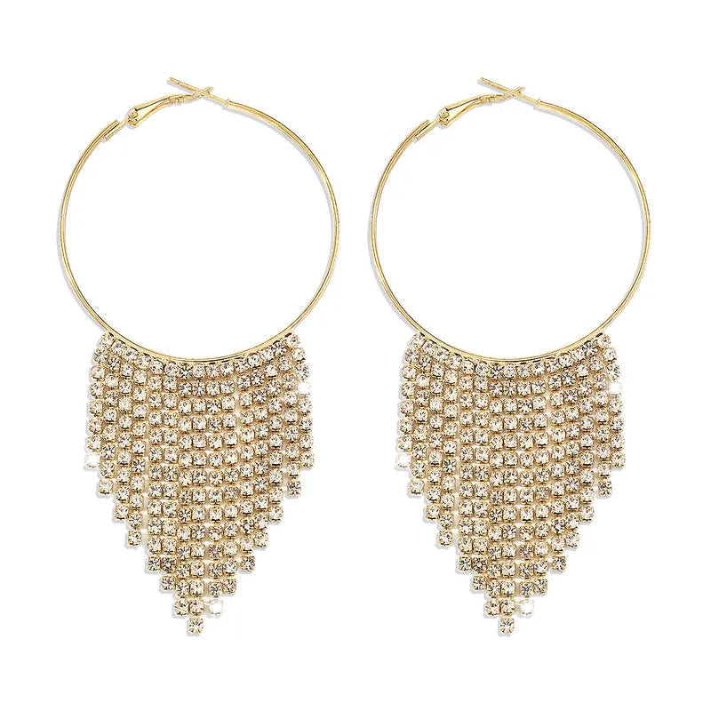 Shimmer Tassel Hoops