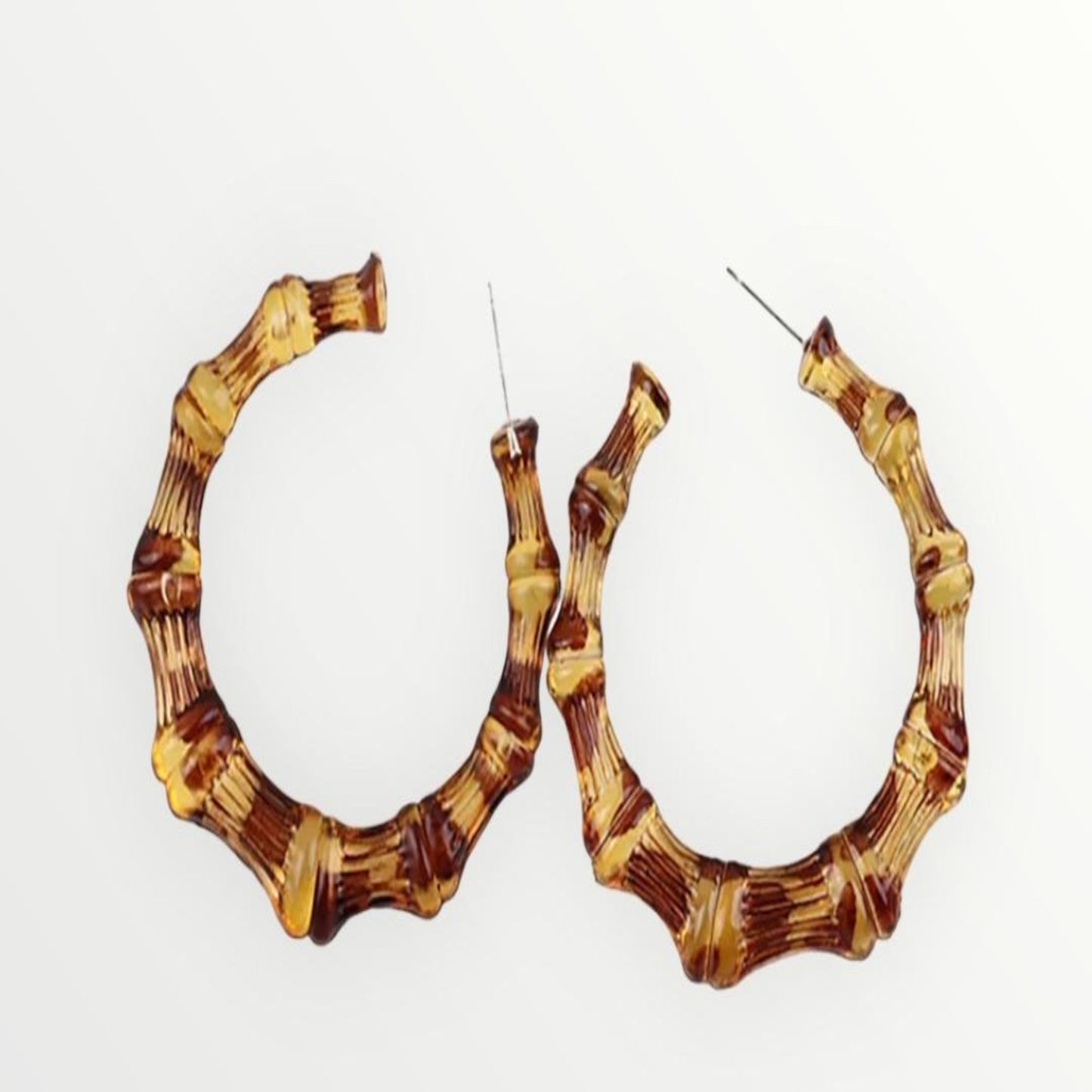 Brown hoop earrings Acrylic
2 inch length
0.46 oz

