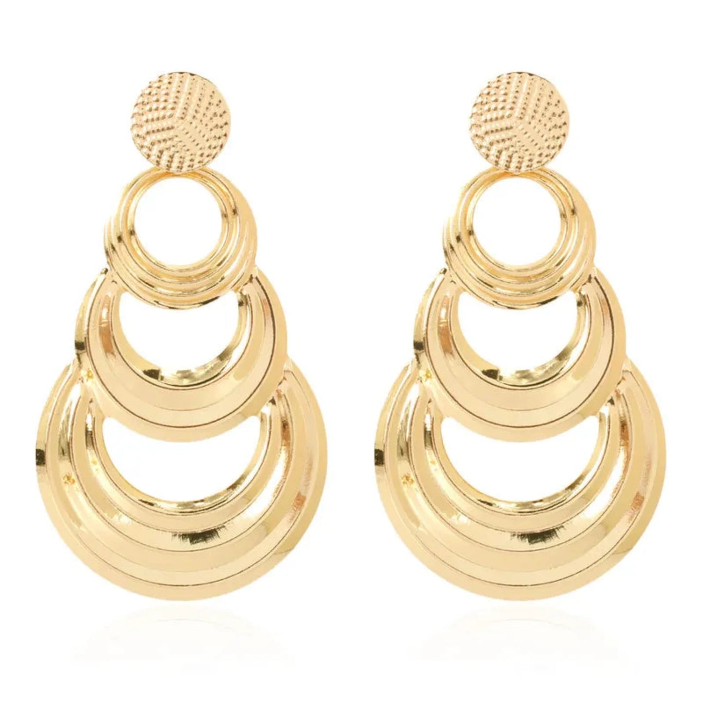 Multilayer Gold Earrings