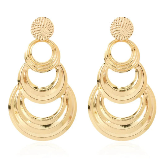 Multilayer Gold Earrings