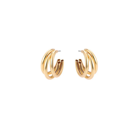 Golden Curve Hoops