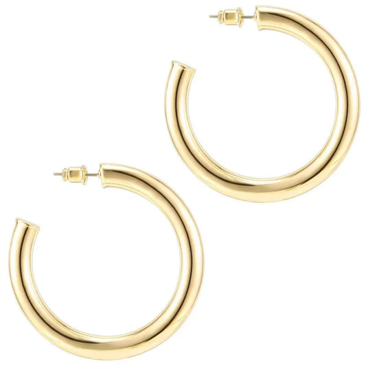 Small gold hoop earrings