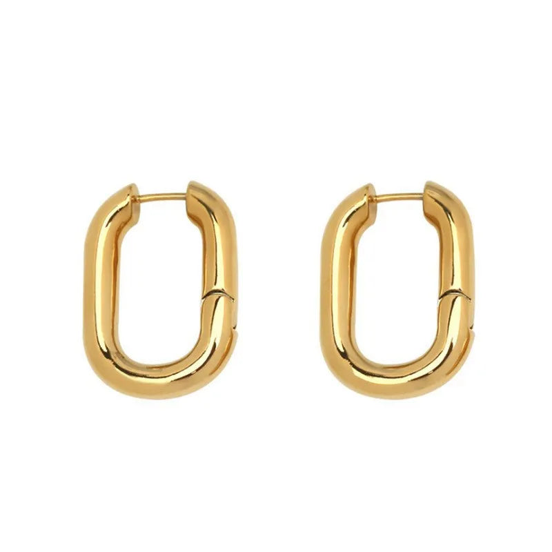 Square Gold Hoop