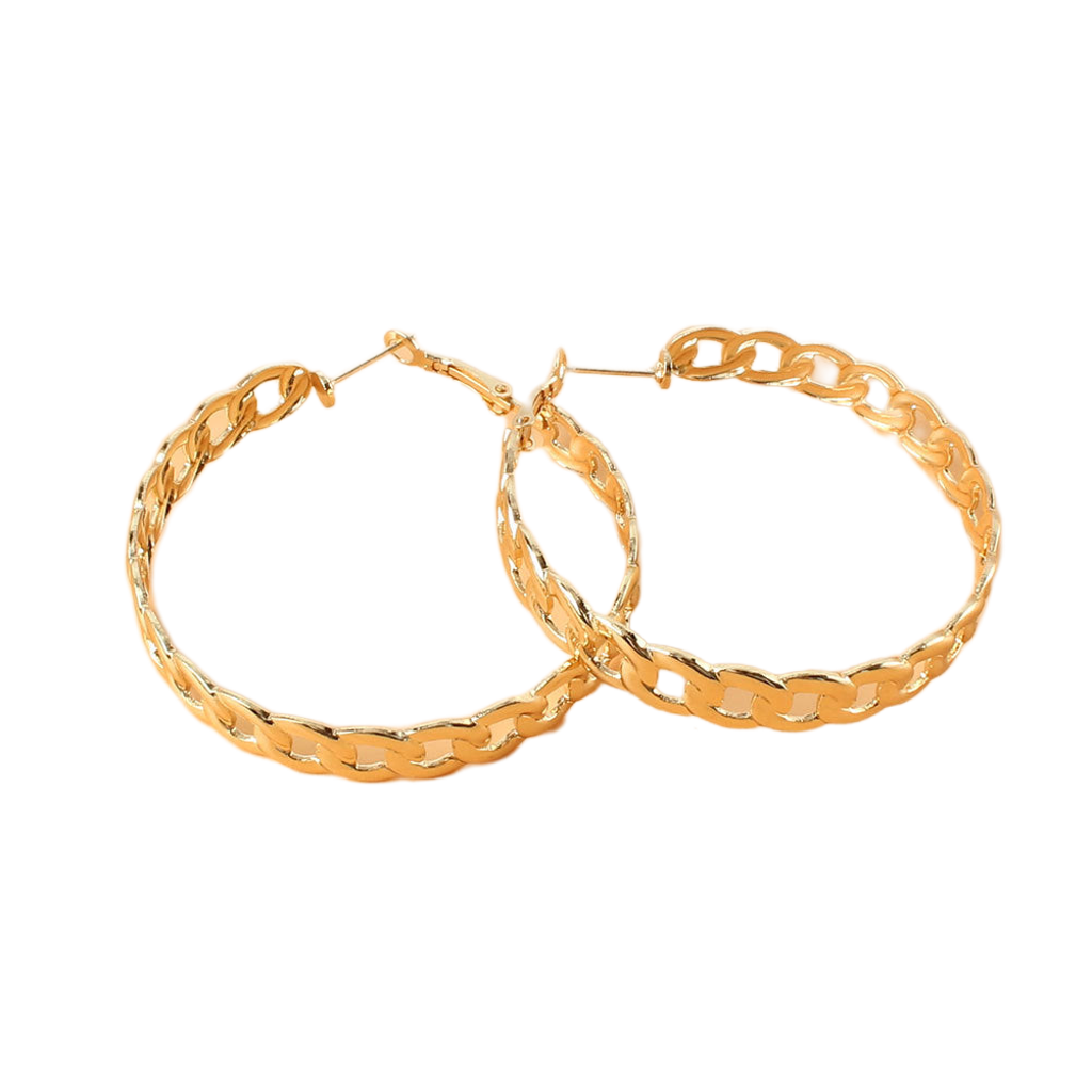 Chic Chain Hoops