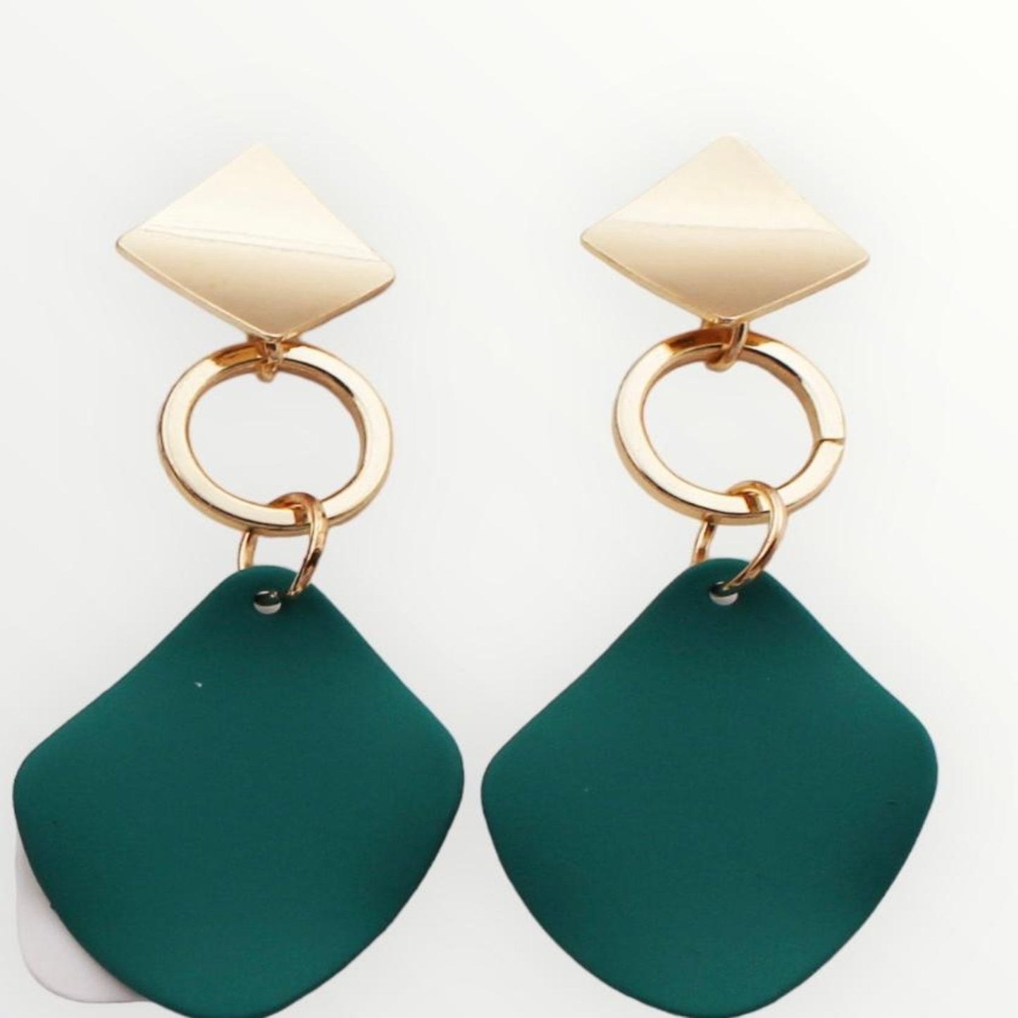 Small green drop earrings 