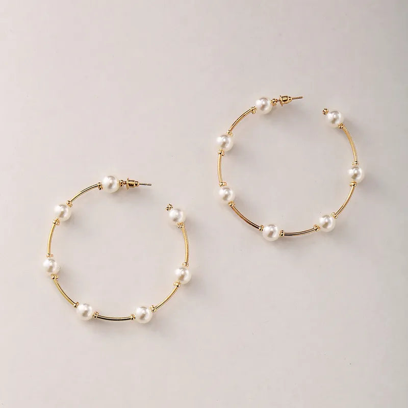 Pearl Gold Hoop