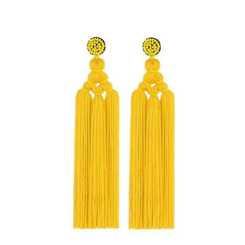 Tassel Yellow Earrings