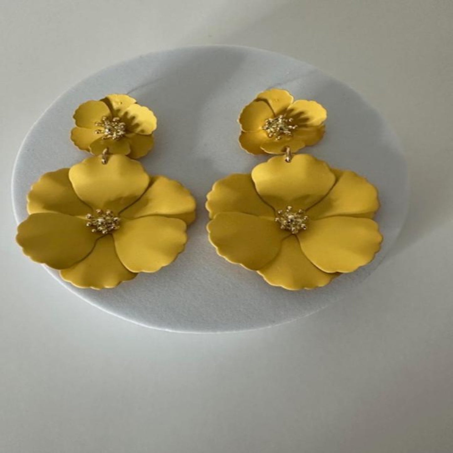 Yellow Flower Earrings