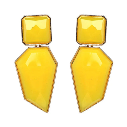 Geometric Yellow Earrings